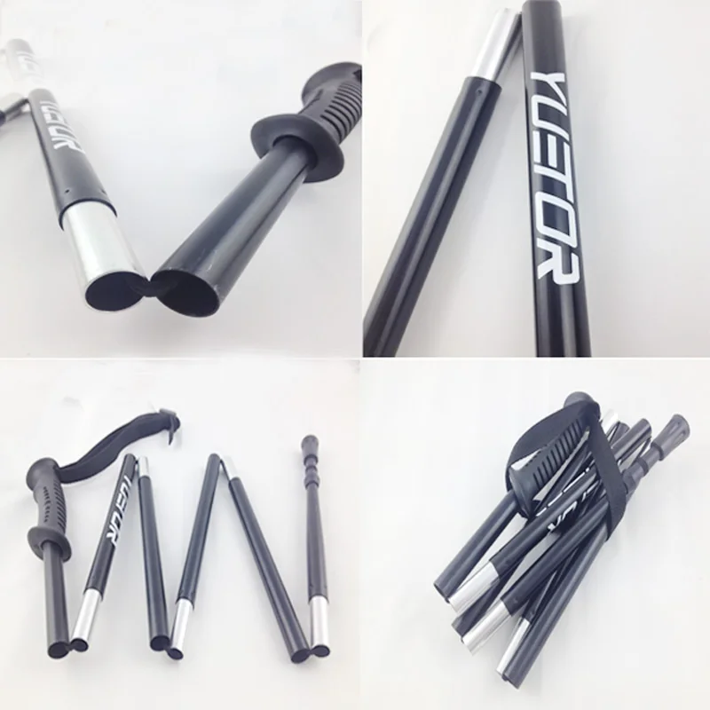 TUV GS Certification Folding Nordic Walking Stick 1 PC for hiking 6 section Cane Outdoor Trekking Pole | Спорт и развлечения