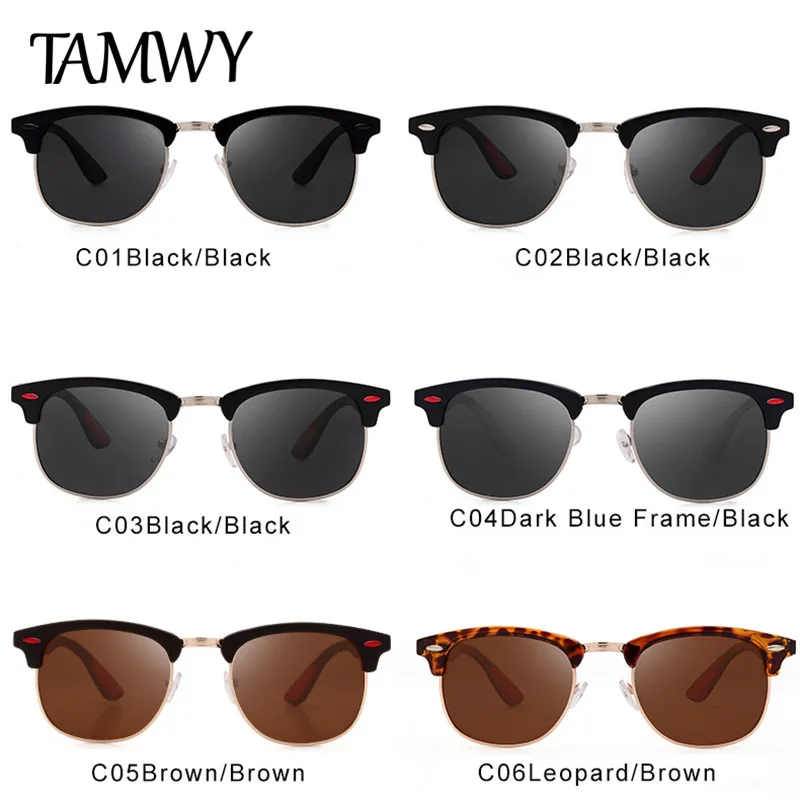 Поляризованные солнцезащитные очки TAMWY для мужчин и женщин дизайнерские в стиле