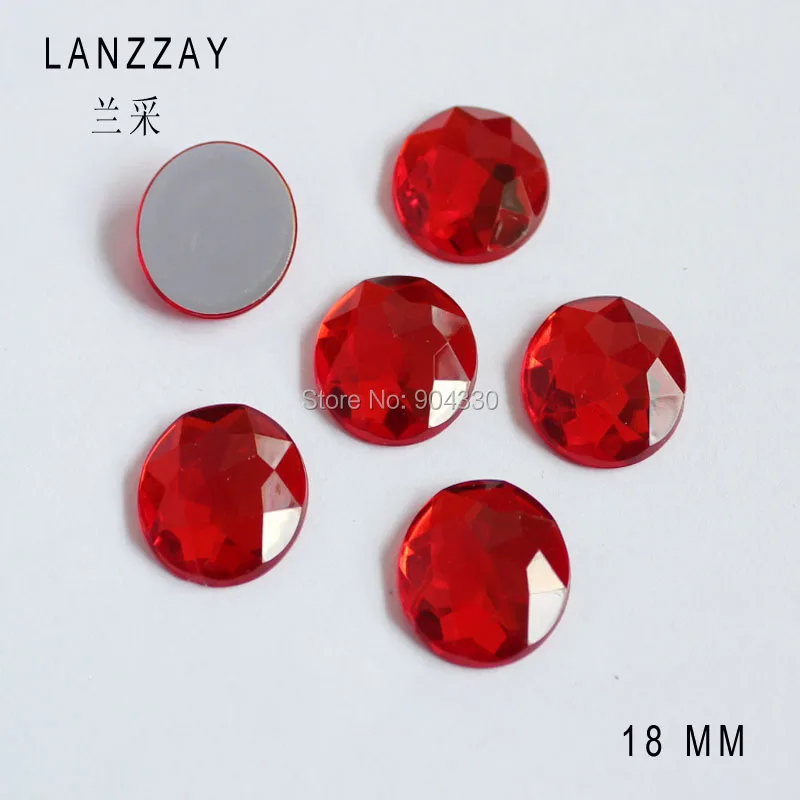 Бесплатная доставка lanzzay 100 шт. смешивания цветов 18 мм круглые плоские снизу