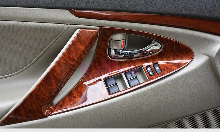 Аксессуары для Toyota Camry 2006 2011 внутренний Деревянный Цветной дверной держатель