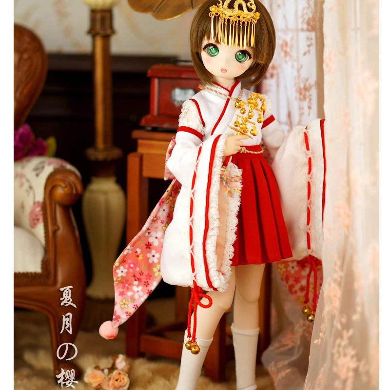 Костюм в античном стиле костюм аниме Miko Улучшенная кимоно 1/4 MSD MDD BJD Кукла