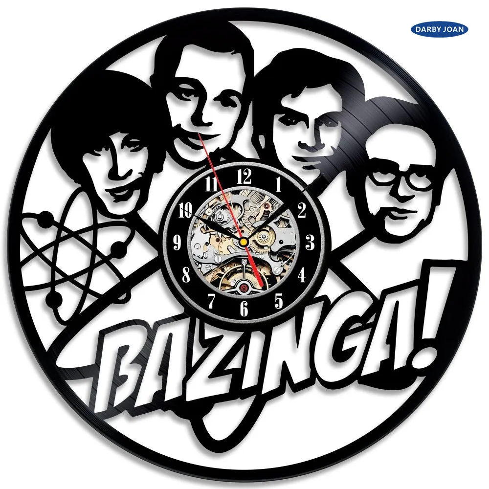 Виниловые часы Bazinga рождественский подарок для фанатов теории Большого взрыва la