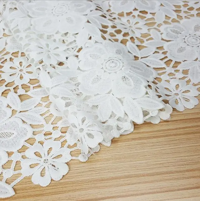 Африканская Водорастворимая кружевная ткань с вышивкой французский гипюр