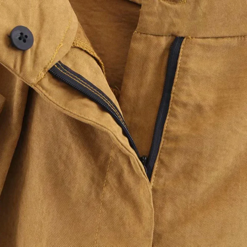 

Vintage Stylish Solid Pockets Shorts Women 2019 Fashion Buttons Zipper Fly Streetwear Short Trousers Casual Pantalones Cortos