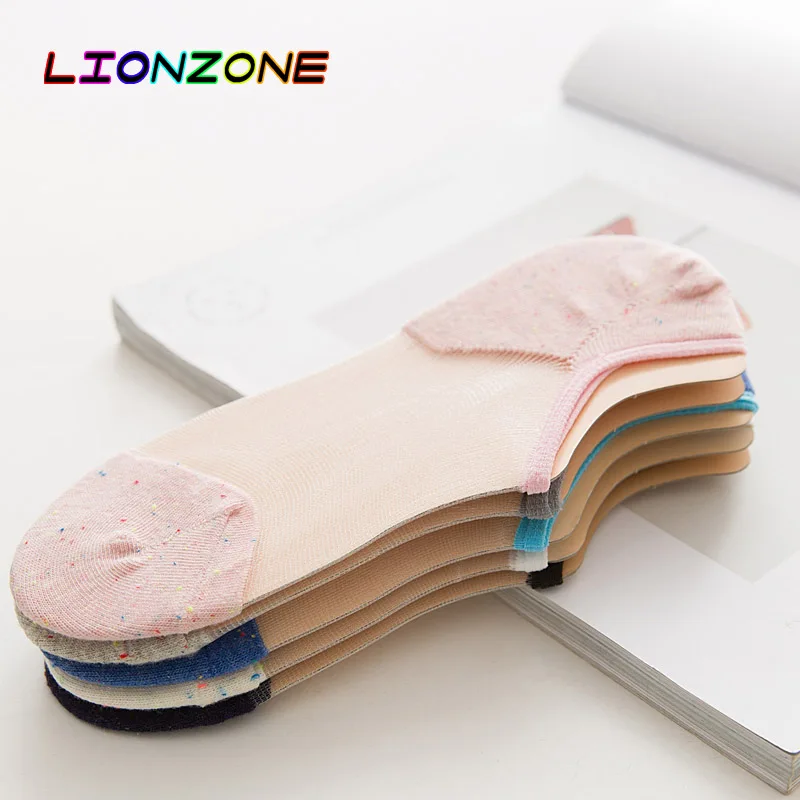 LIONZONE короткие кружевные женские носки милые тапочки низкие прозрачные носки|lace