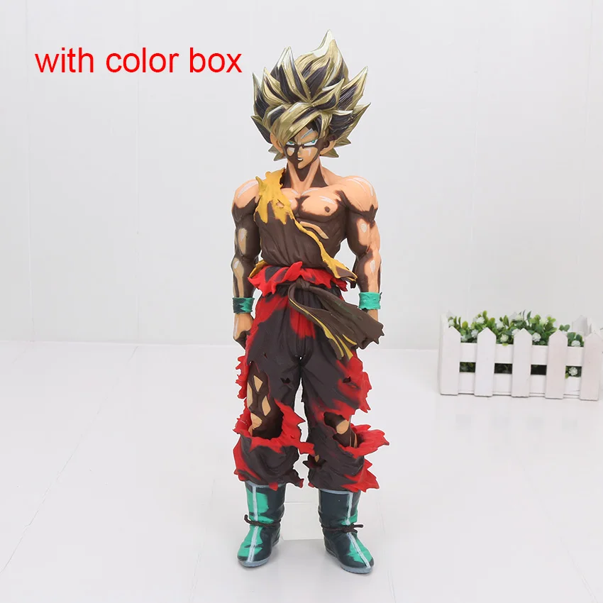 3 with box 31 см Big Dragon Ball Z Супер из мультфильма Dragon Ball MSP супер сайян сын Гоку черный Вегета из ПВХ, движущаяся фигурка, Коллекционная модель, игрушка - Цвет: 3 with box