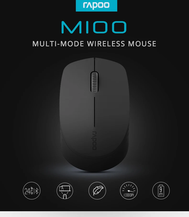 Новая Бесшумная Беспроводная оптическая мышь Rapoo с Bluetooth 3,0/4,0 RF 2,4G Бесшумная мини Бесшумная мышь для Windows PC ноутбука компьютера
