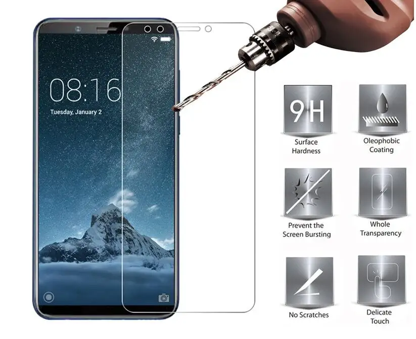 2 упак./лот защитное закаленное Стекло для lenovo K5 Примечание() Экран защитная плёнка для НУА Вэй для lenovo K5 Примечание гвардии