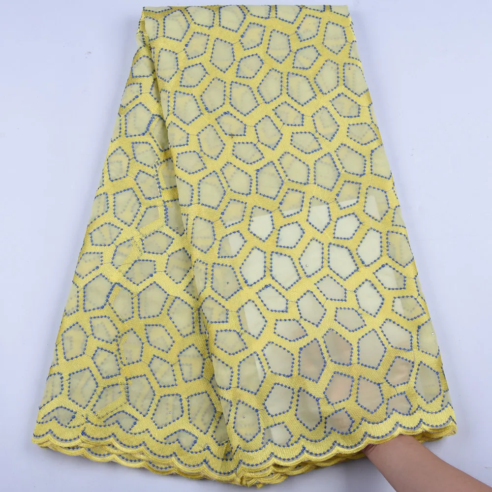 Швейцарская вуаль кружева в Швейцарии 5 ярдов Высококачественная вышивка