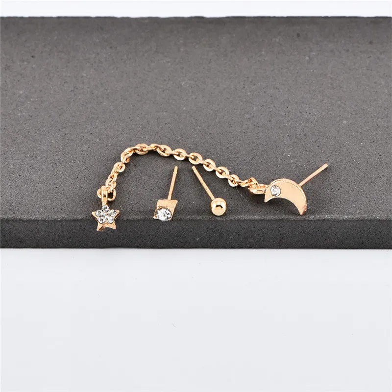 3 шт./компл. Для женщин Элегантный кристаллическая звезда серьги с капюшоном