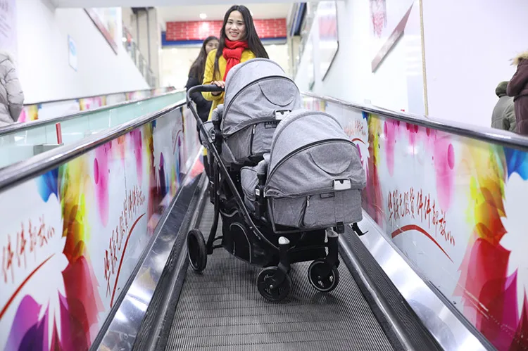 Shinybb twins детская коляска двусторонний светильник складной высокое качество двойной до и после тачки