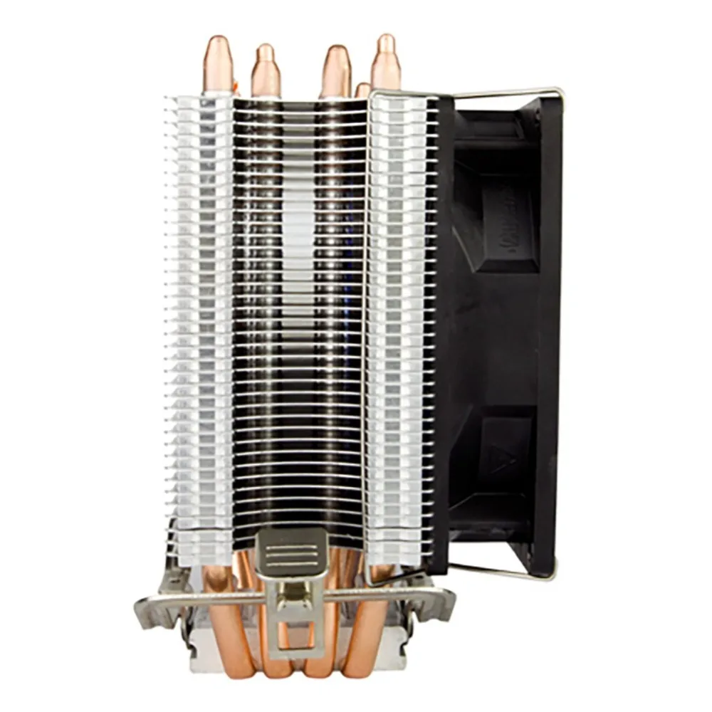 Алюминий радиатора 4 теплопроводов холодильник Процессор кулер для LGA 775/1150/1151/1155/1156/1366 и FM1/2, AM2+/3+ TDP 160 Вт 90 мм светодиодный Процессор вентилятор