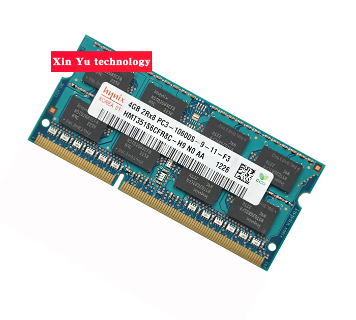 Оперативная память для ноутбука hynix DDR3, оригинальная аутентичная оперативная память для ноутбука PC3-10600S, 4 ГБ, 8 ГБ, 1333 МГц, 204-контактный разъем SODIMM, пожизненная Гарантия