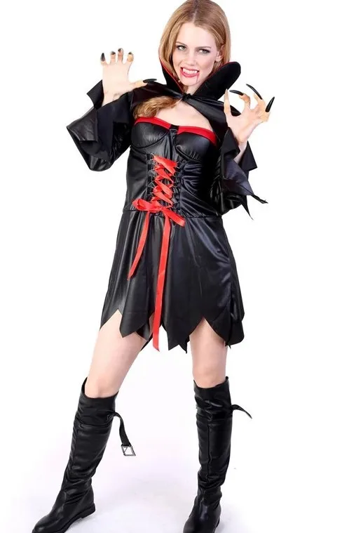 Бесплатная доставка костюм вампира для взрослых женщин и мужчин маскарадный на