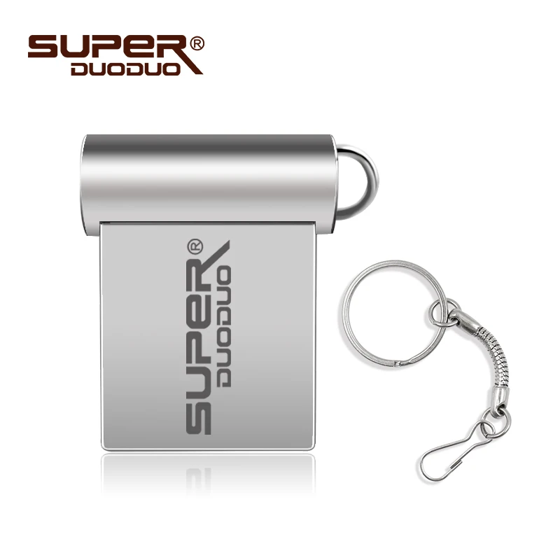 silver Супер мини металлический USB флеш-накопитель, реальная емкость, 4 ГБ, 8 ГБ, 16 ГБ, USB флешка, водонепроницаемая флешка, 32 ГБ, 64 ГБ, usb 2,0, флеш-диск с ключом - Цвет: silver