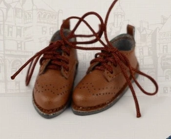 brown 1 пара кожаных туфель для кукол, кожаные туфли в британском стиле для ob11, средний blyth 1/12, аксессуары для кукол bjd - Цвет: brown