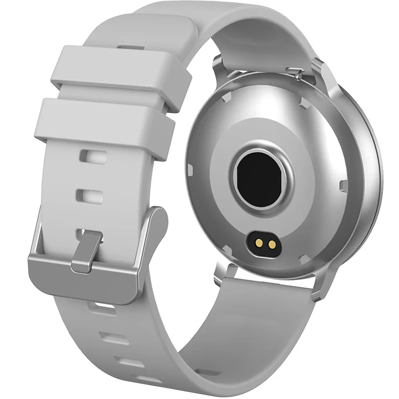 Gray silical strap Смарт-часы с Bluetooth, мужские часы для измерения артериального давления, женские Смарт-часы, водонепроницаемые спортивные часы с трекером, WhatsApp для Android Ios - Цвет: Gray silical strap