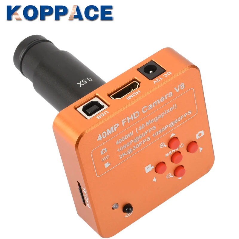 KOPPCE 40 миллионов пикселей микроскоп Камера 0.5X электронный окуляр микроскопа HDMI