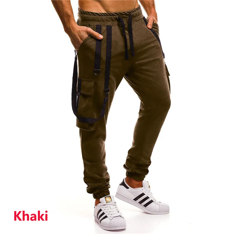 2019 New Plus Size 3XL Men Running Pants Sport Joggers Trousers Black Fitness Gym Clothing With Pockets Leisure Sweatpants | Спорт и