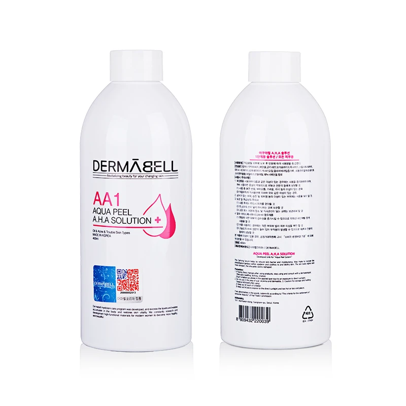 DERMABELL Aqua пилинг раствор 400 мл в бутылке aqua Сыворотка для лица hydra нормальной кожи CE