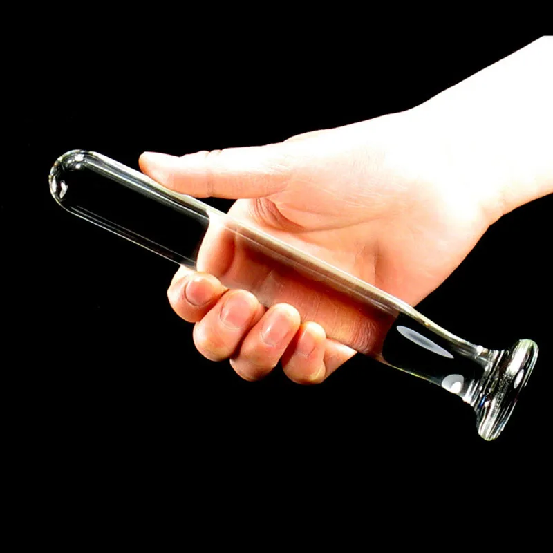 Цилиндрический прозрачный стеклянный анальный фаллоимитатор Анальная пробка