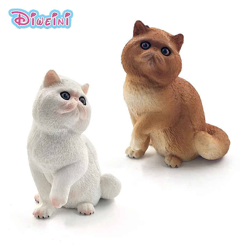Симпатичная имитация модели животных искусственная персидская фигурка кошки