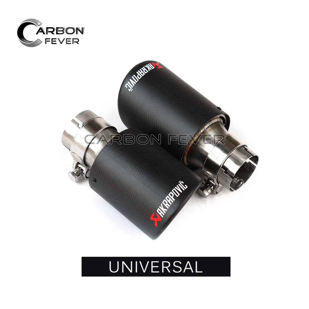 Универсальный УГЛЕРОДНЫЙ Akrapovic выхлопной наконечник автомобиля 63 мм в 89 для всех