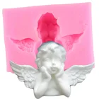 Сахарное ремесло Ангел рамка силиконовая форма формы для помадки украшения торта смола полимерная глина форма для мыла конфеты форма для шоколада