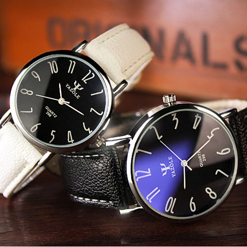 Часы Yazole Мужские кварцевые повседневные деловые классические ультратонкие