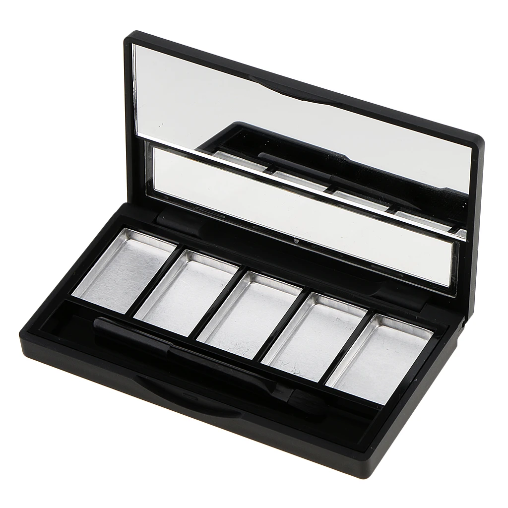 Empty Makeup Palette Eyebrow Powder Eyeshadow Blush Lip Gloss DIY Case With Mirror Brush Set | Красота и здоровье