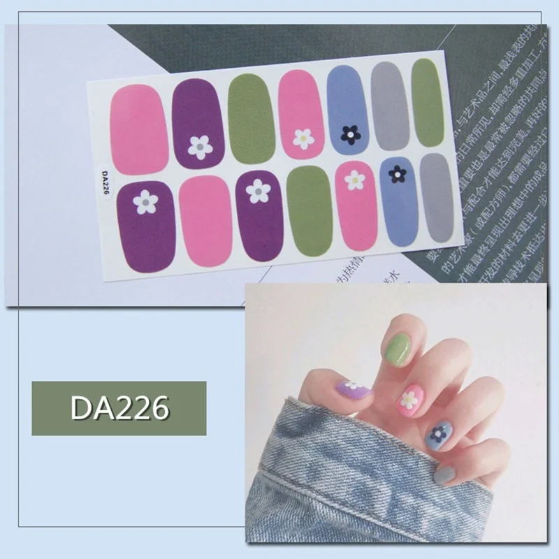 Леди KINDOM Фольга для ногтей стикер DIY водонепроницаемый ногтей Обертывания милый мультфильм шаблон роспись ногтей Дизайн ногтей для женщин(DA219-DA239
