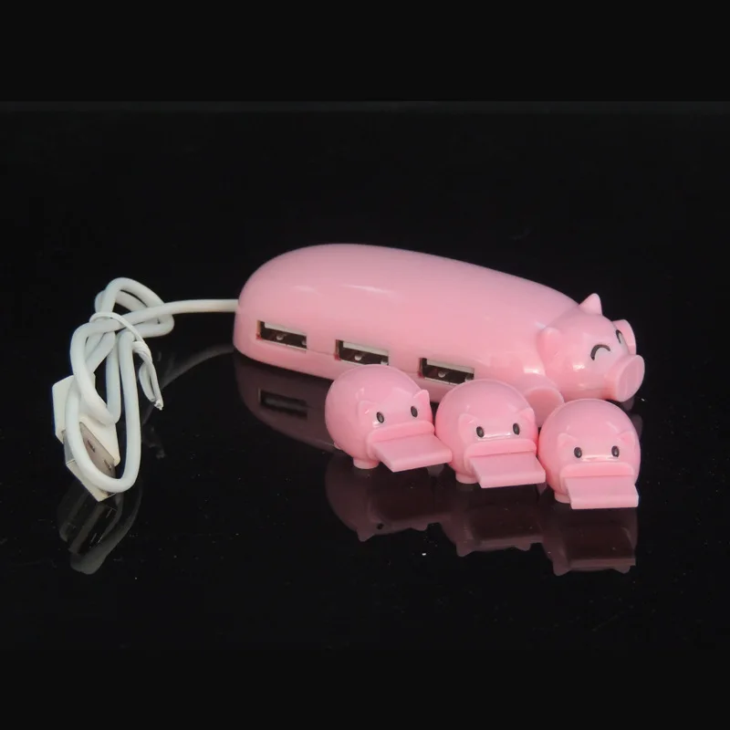 Свинья 3 порта Micro USB 2 0 Зарядка Led концентратор порт Обмен Переключатель OTG