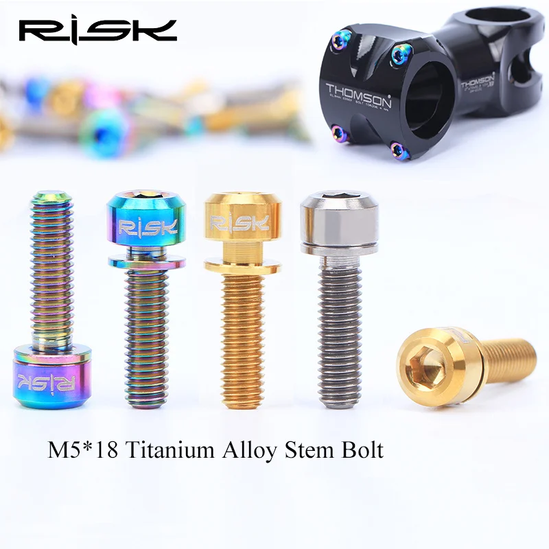 6 шт. M5x18mm ti Титан Велосипедный вынос руля болтом горный велосипед Сверхлегкий