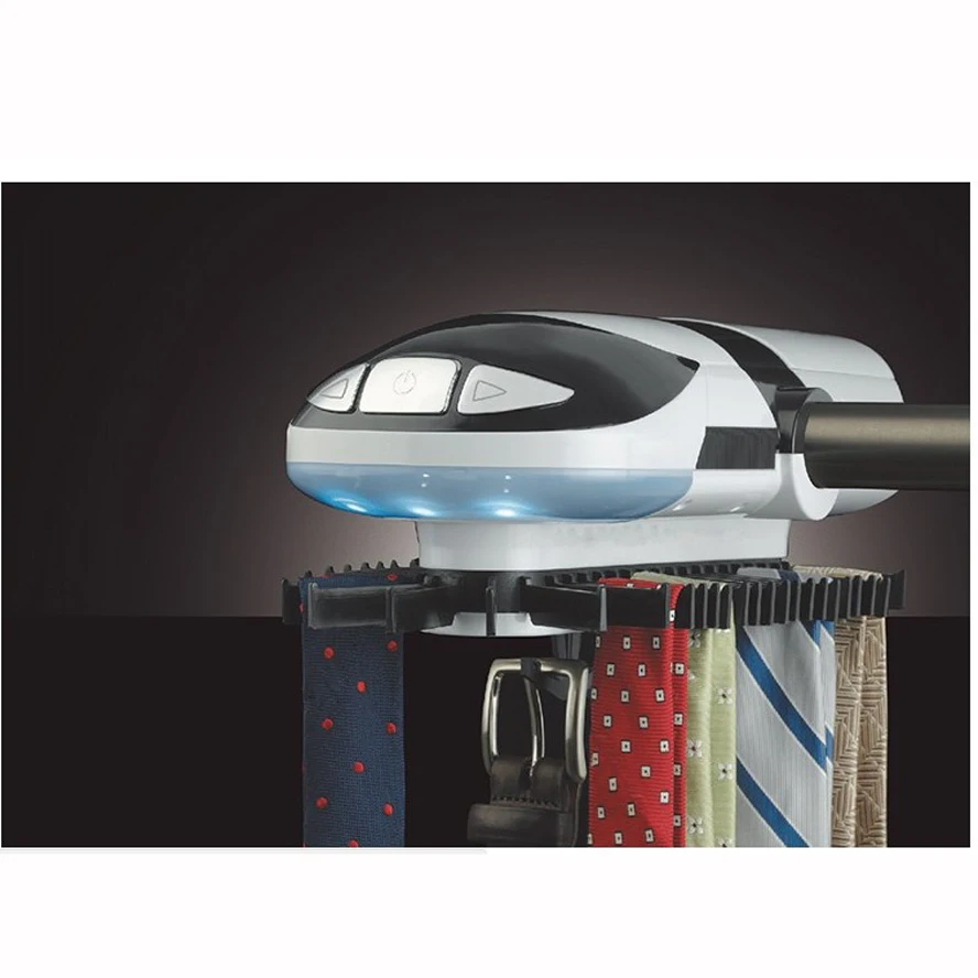 Автоматическая стойка для галстука работающая от батарей с освещением вмещает 45