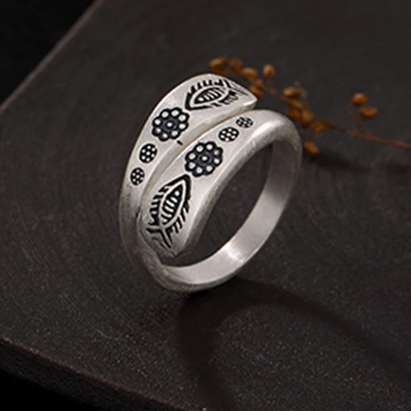 925 Pure Sliver Personality Korean Style Fish Ring for Men and Women Couple Finger Retro Thai Wild Animal Jewelry | Украшения и