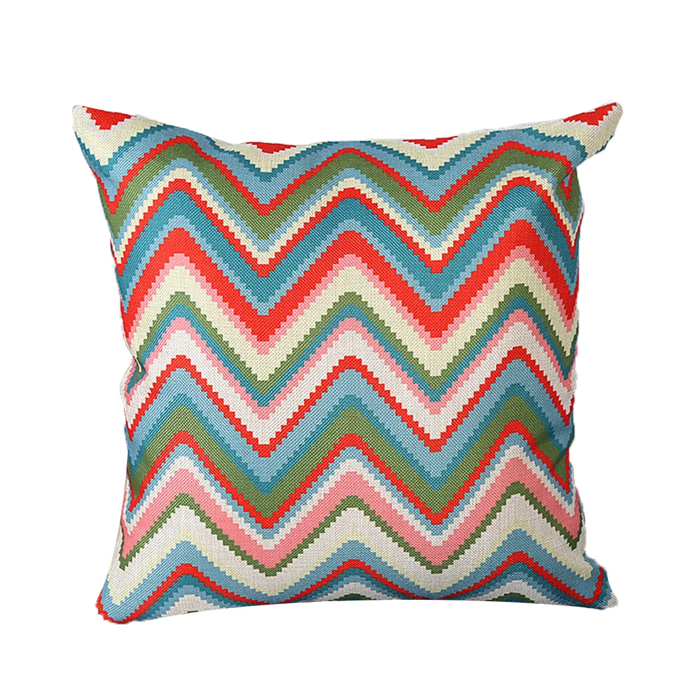 Геометрическая Акварельная волна точка наволочка домашний состав льняная