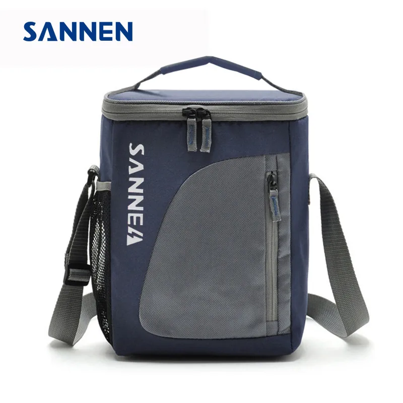 gray SANNEN 8.8L термоохладитель изолированный Водонепроницаемый Ланч-бокс для хранения сумка для пикника Переносные сумки-холодильник серый для сэндвич-закусок - Цвет: gray