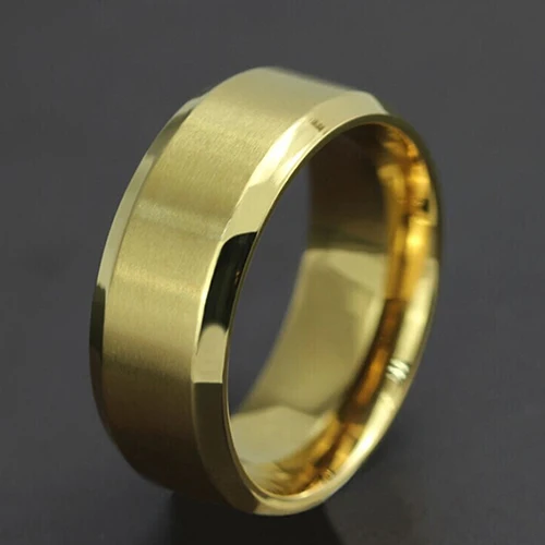 Кольцо из титановой стали 8 мм 85 мл|ring wedding|polished ringtitanium steel |