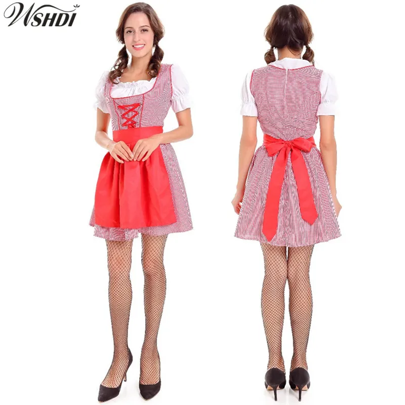 Новинка! Октоберфест фестиваль пива октября юбка ярко красная решетка яркое