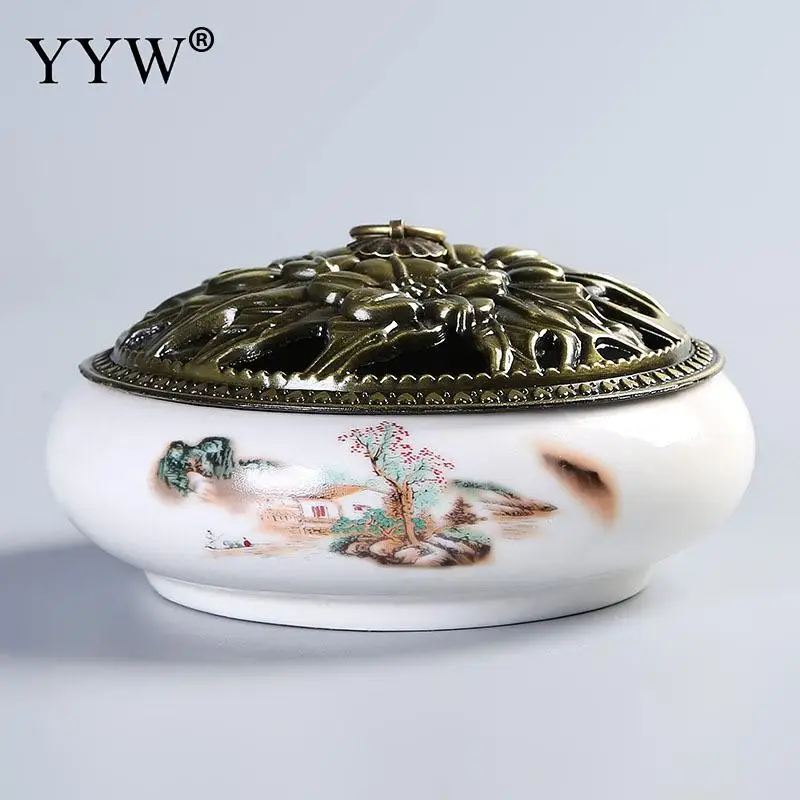 

Pattern Incense Coil Burner Incense Cones Holder Censer Aroma Burner Incenso Aromatherapy Home Fragrance Stand Ceramic Crafts