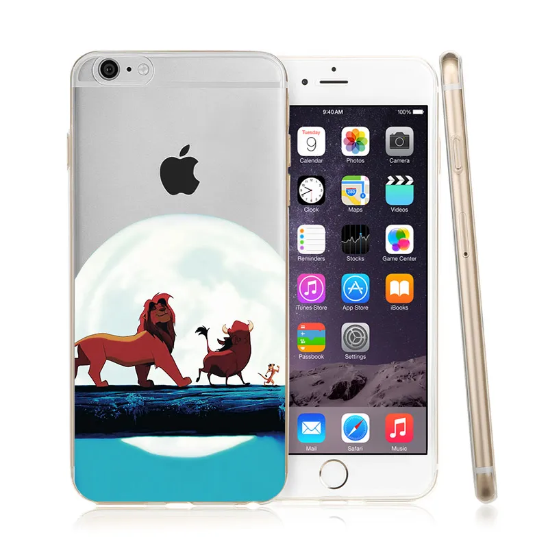 Мягкий ТПУ чехол с рисунком льва Кинга для iPhone 6 6S X XS Max Модный iphone 5 5S SE 7 8 Plus XR |