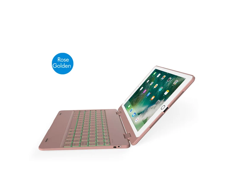 Witsp@ d-чехол с подсветкой клавиатуры для нового iPad 9,"&, Матовый Резиновый на ощупь умный Фолио Жесткий задний Тонкий чехол