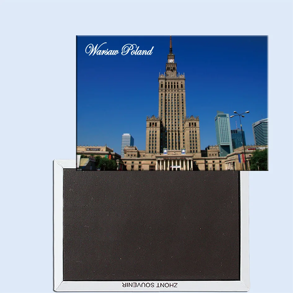 Знаменитые здания в Варшаве, Польше, магнит на холодильник 24615