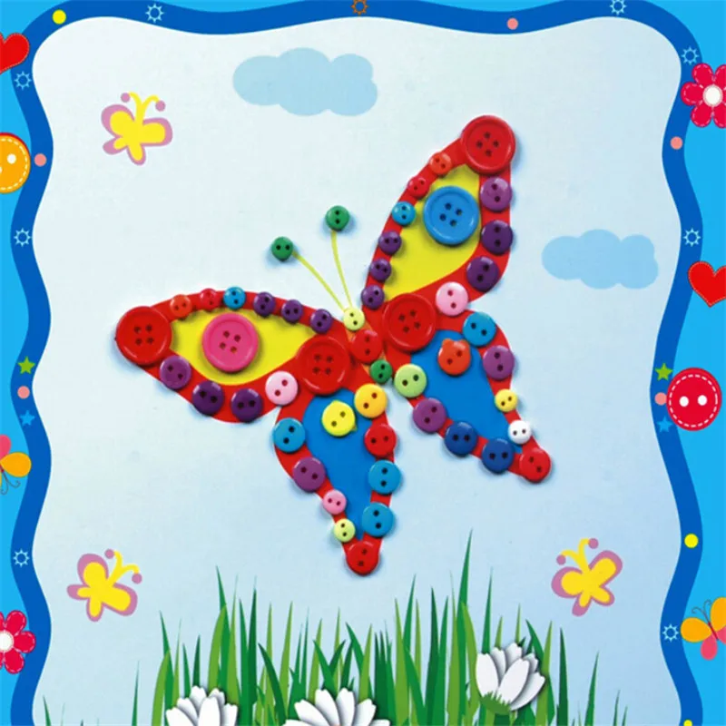 5 шт./компл. модные Мультяшные пуговицы наклейки головоломки игрушки 2017 лидер