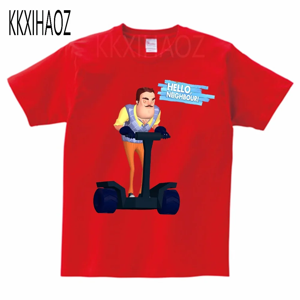 Топы для мальчиков с принтом Hello neighbor коллекция 2021 года детские футболки Детская