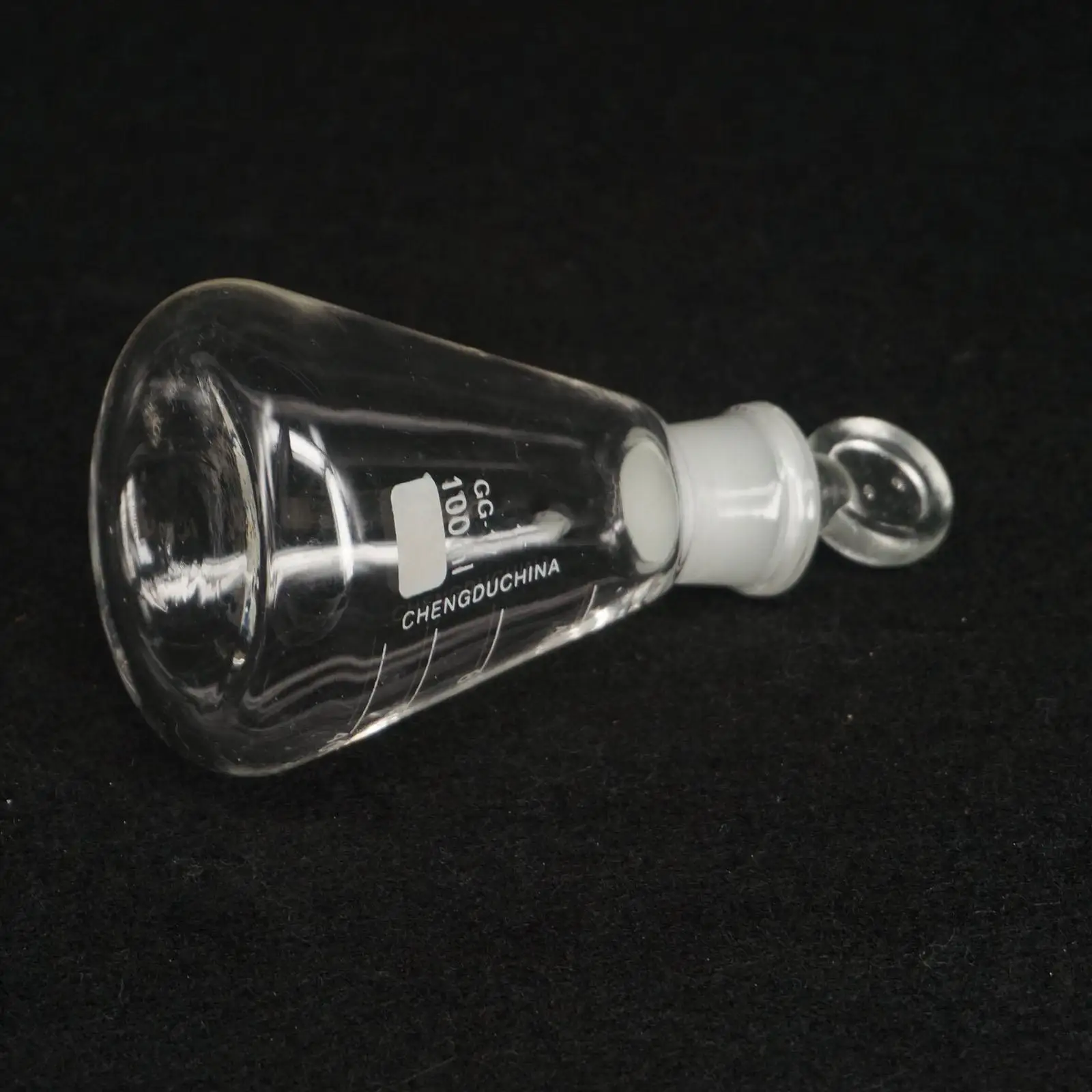 

100ml Lab Borosilicate Glass Erlenmeyer Conical Flask with Ground-in Stopper