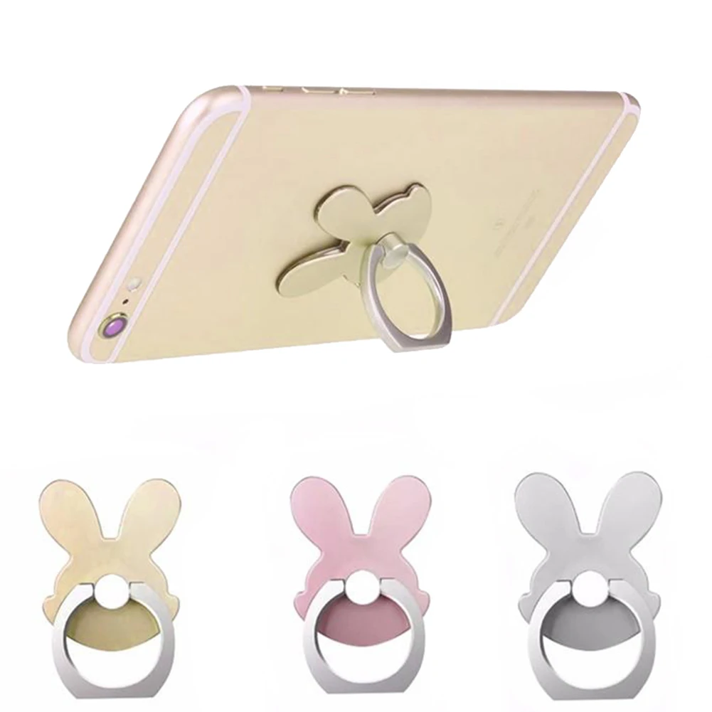 New Arrival Cute Rabbit Design 360 Degrees Rotating Metal Ring Buckle Stand Mount Phone Holder | Компьютеры и офис
