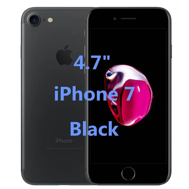 iPhone 7 Black Apple iPhone 7/iPhone 7 Plus четырехъядерный 12,0 МП камера 32G/128G/256G Rom 4," /5,5" отпечаток пальца 4G разблокированный мобильный телефон - Цвет: iPhone 7 Black