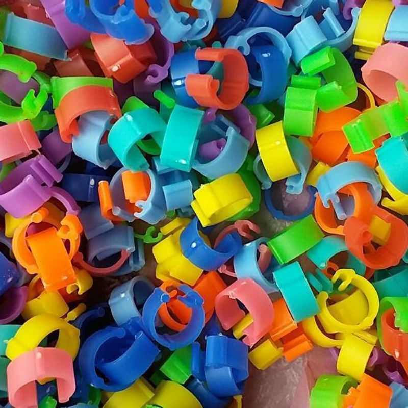 100 шт. птицы для курицы и другой ножные кольца полосы бирки клип утка голубь