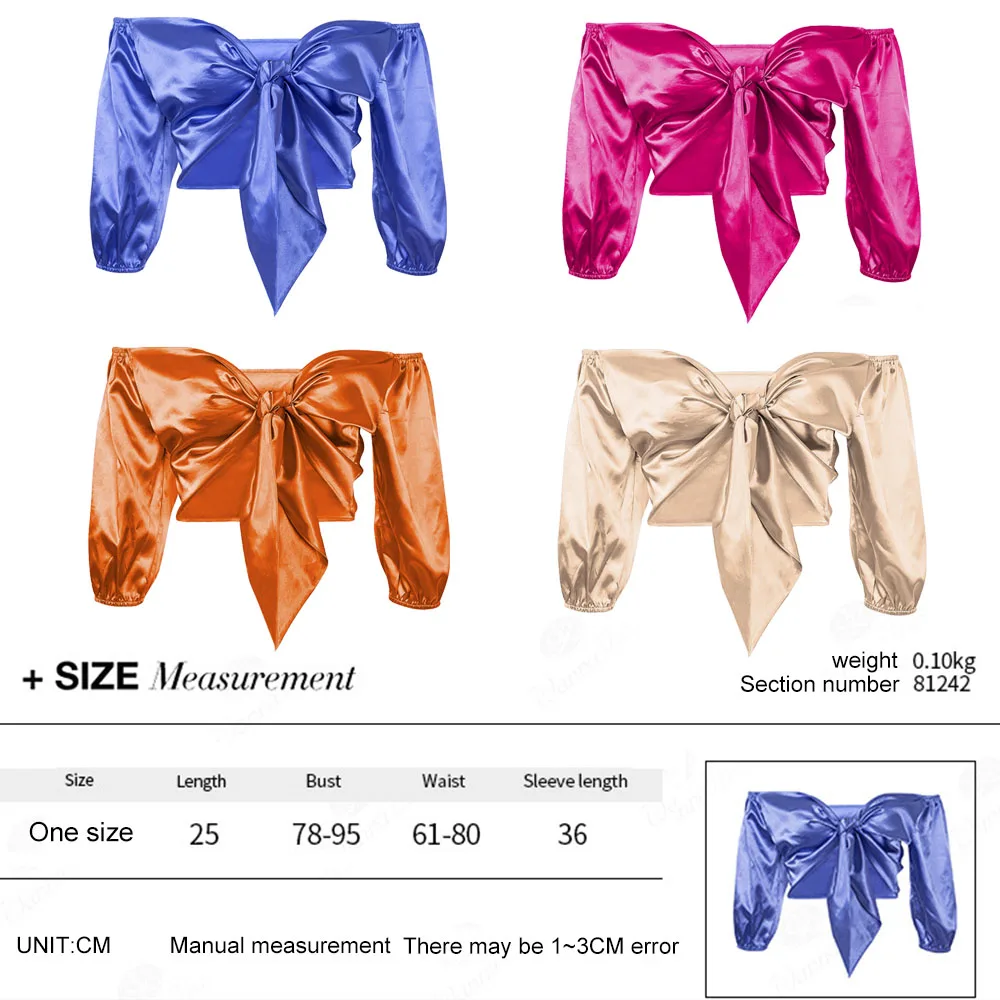 Сексуальный v-образный вырез сатин с шелковым бантом украшенное поясом рубашки